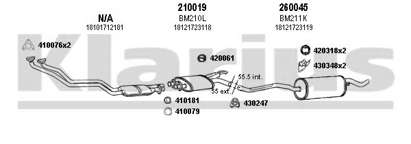 KLARIUS 060153E Exhaust System